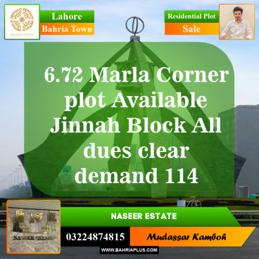 Residential Plot for Sale in Sector E - Jinnah Block -  Bahria Town, Lahore - (BP-153780)
