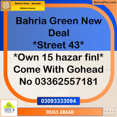 75 Sq. Yards Residential Plot for Sale in Bahria Greens -  Bahria Town, Karachi - (BP-153797)