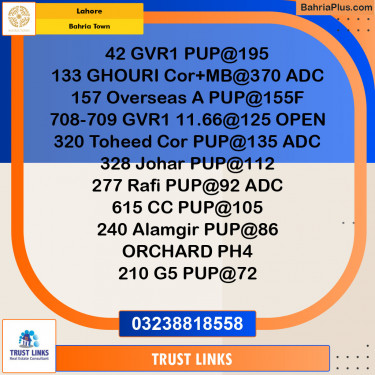 Residential Plot for Sale in Golf Phase 1 -  Bahria Town, Lahore - (BP-153798)