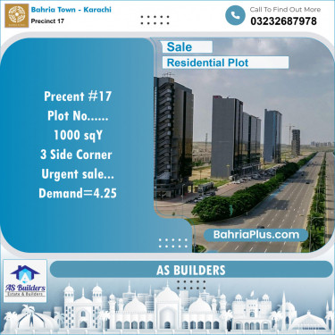 Residential Plot for Sale in Precinct 17 -  Bahria Town, Karachi - (BP-153799)