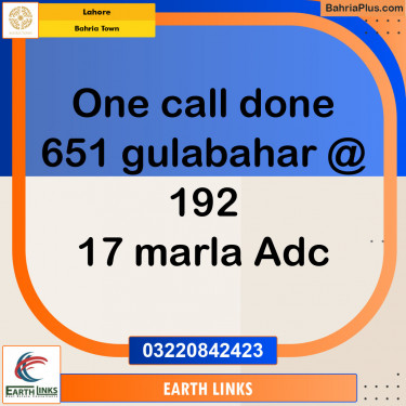Residential Plot for Sale in Sector C - Gulbahar Block -  Bahria Town, Lahore - (BP-153864)