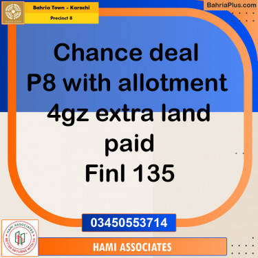 250 Sq. Yards Residential Plot for Sale in Precinct 8 -  Bahria Town, Karachi - (BP-153911)
