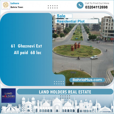 Residential Plot for Sale in Sector F - Ghaznavi Ext. Block -  Bahria Town, Lahore - (BP-153958)