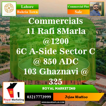 Commercial Plot for Sale in Sector E - Rafi Commercial -  Bahria Town, Lahore - (BP-153994)