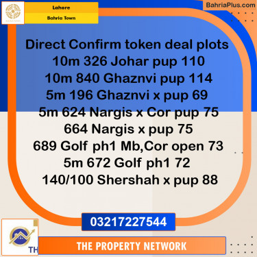 Residential Plot for Sale in Bahria Town, Lahore - (BP-154041)