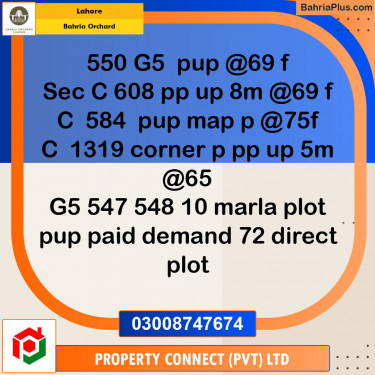 Residential Plot for Sale in Phase 4 - G5 Block -  Bahria Orchard, Lahore - (BP-154081)