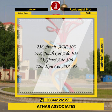 Residential Plot for Sale in Sector E - Jinnah Block -  Bahria Town, Lahore - (BP-154138)