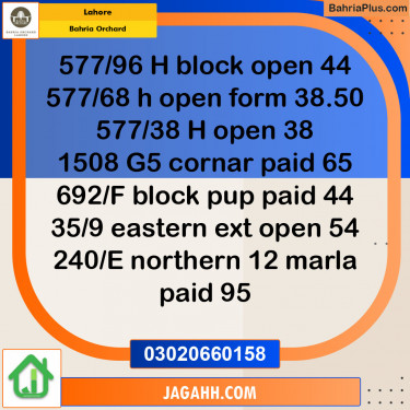 Residential Plot for Sale in Phase 2 - H Block -  Bahria Orchard, Lahore - (BP-154156)
