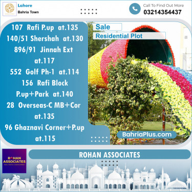 Residential Plot for Sale in Sector E - Rafi Block -  Bahria Town, Lahore - (BP-154186)