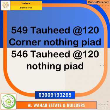 Residential Plot for Sale in Bahria Town, Lahore - (BP-154286)