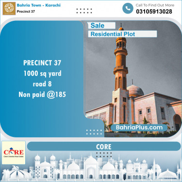 Residential Plot for Sale in Precinct 37 -  Bahria Town, Karachi - (BP-154301)