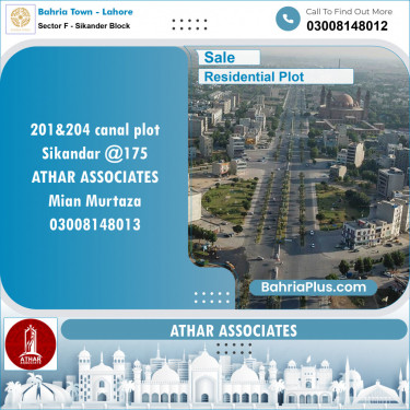 Residential Plot for Sale in Sector F - Sikander Block -  Bahria Town, Lahore - (BP-154338)