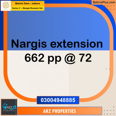 Residential Plot for Sale in Sector C - Nargis/Hussain Ext. -  Bahria Town, Lahore - (BP-154344)