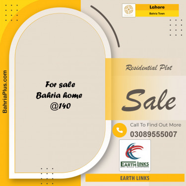 Residential Plot for Sale in Bahria Town, Lahore - (BP-154434)