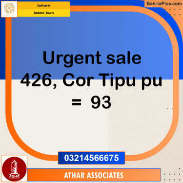Residential Plot for Sale in Bahria Town, Lahore - (BP-154463)