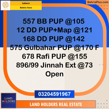 Residential Plot for Sale in Sector D - BB Block -  Bahria Town, Lahore - (BP-154475)