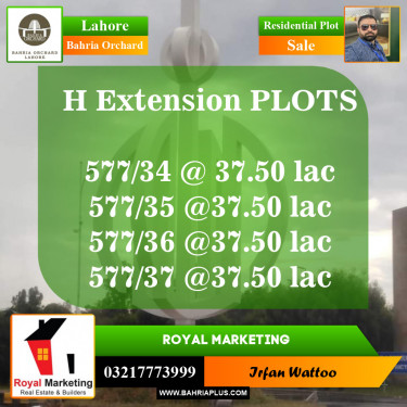 Residential Plot for Sale in Bahria Orchard, Lahore - (BP-154478)