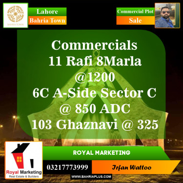 Commercial Plot for Sale in Bahria Town, Lahore - (BP-154486)