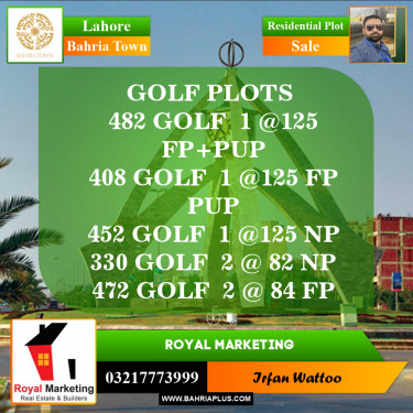 Residential Plot for Sale in Bahria Town, Lahore - (BP-154495)