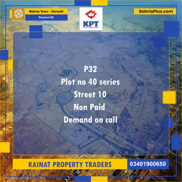 250 Sq. Yards Residential Plot for Sale in Precinct 32 -  Bahria Town, Karachi - (BP-154505)