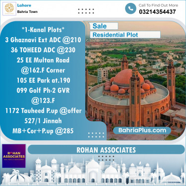 Residential Plot for Sale in Sector F - Ghaznavi Ext. Block -  Bahria Town, Lahore - (BP-154508)