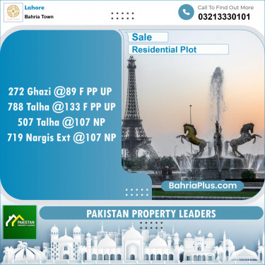 Residential Plot for Sale in Sector F - Ghazi Block -  Bahria Town, Lahore - (BP-154509)