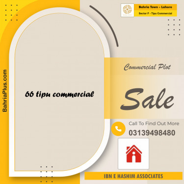 Commercial Plot for Sale in Sector F - Tipu Commercial -  Bahria Town, Lahore - (BP-154518)