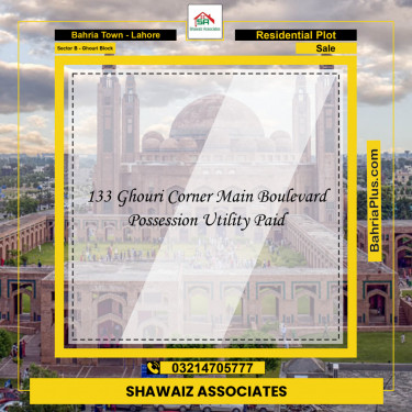 Residential Plot for Sale in Sector B - Ghouri Block -  Bahria Town, Lahore - (BP-154547)
