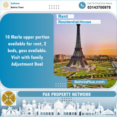 Residential House for Rent in Bahria Town, Lahore - (BP-154562)