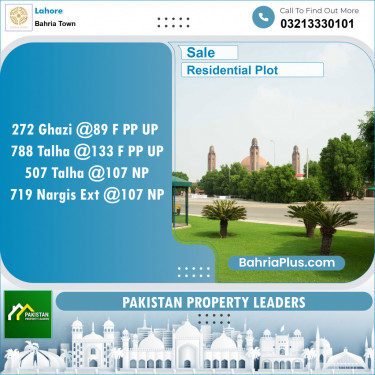 Residential Plot for Sale in Sector F - Ghazi Block -  Bahria Town, Lahore - (BP-154587)