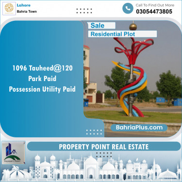 Residential Plot for Sale in Sector F - Tauheed Block -  Bahria Town, Lahore - (BP-154590)