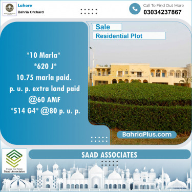 Residential Plot for Sale in Phase 2 - J Block -  Bahria Orchard, Lahore - (BP-154674)