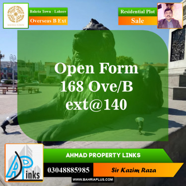 Residential Plot for Sale in Overseas B Ext -  Bahria Town, Lahore - (BP-154679)