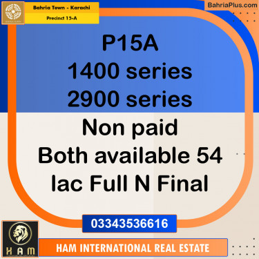 125 Sq. Yards Residential Plot for Sale in Precinct 15-A -  Bahria Town, Karachi - (BP-154756)