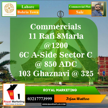 Commercial Plot for Sale in Bahria Town, Lahore - (BP-154820)