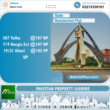 Residential Plot for Sale in Bahria Town, Lahore - (BP-154828)