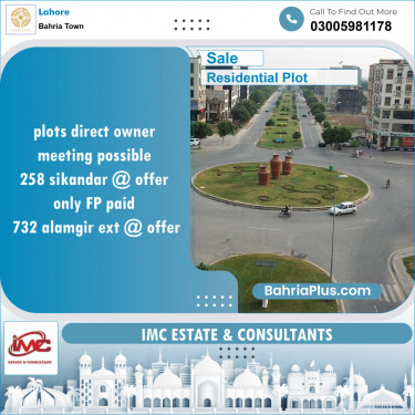 Residential Plot for Sale in Bahria Town, Lahore - (BP-154839)