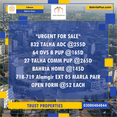 Residential Plot for Sale in Bahria Town, Lahore - (BP-154912)