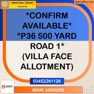Residential Plot for Sale in Precinct 36 -  Bahria Town, Karachi - (BP-154923)