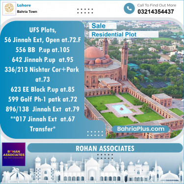 Residential Plot for Sale in Bahria Town, Lahore - (BP-154952)