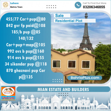 Residential Plot for Sale in Bahria Town, Lahore - (BP-155005)