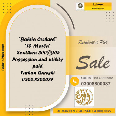 Residential Plot for Sale in Bahria Orchard, Lahore - (BP-155014)