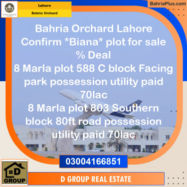 Residential Plot for Sale in Bahria Orchard, Lahore - (BP-155015)