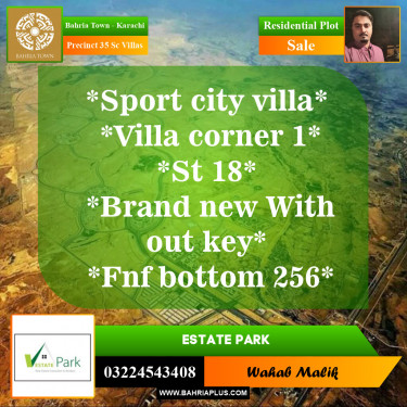 350 Sq. Yards Residential Plot for Sale in Precinct 35 SC Villas -  Bahria Town, Karachi - (BP-155083)