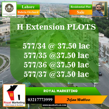 Residential Plot for Sale in Bahria Orchard, Lahore - (BP-155108)