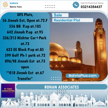 Residential Plot for Sale in Bahria Town, Lahore - (BP-155218)