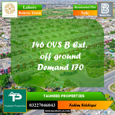 Residential Plot for Sale in Bahria Town, Lahore - (BP-155232)