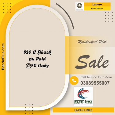 Residential Plot for Sale in Bahria Orchard, Lahore - (BP-155257)