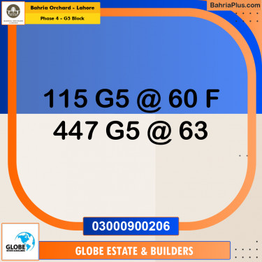 Residential Plot for Sale in Phase 4 - G5 Block -  Bahria Orchard, Lahore - (BP-155262)