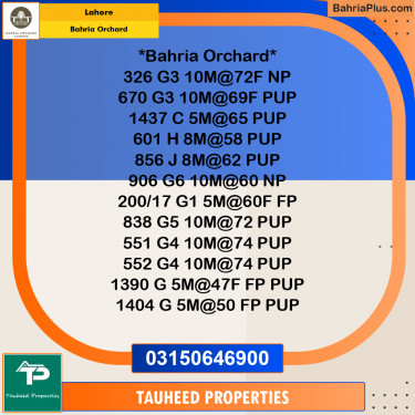 Residential Plot for Sale in Bahria Orchard, Lahore - (BP-155487)